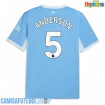 Camisa de time de futebol Manchester City Elliot Anderson #5 Replicas 1º Equipamento 2026-27 Manga Curta